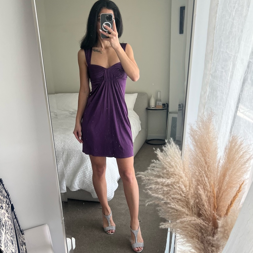 BCBGMaxAzria Purple Mini Dress
